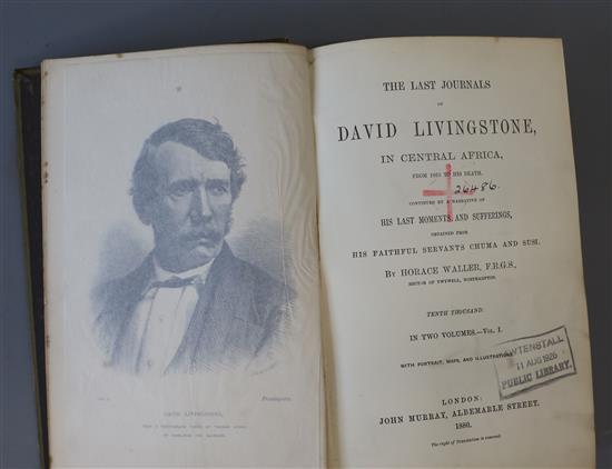 Livingstone, David - Missionary Travels and Researches in South Africa, 1st edition, 8vo, original terracotta sand-grain cloth, folding